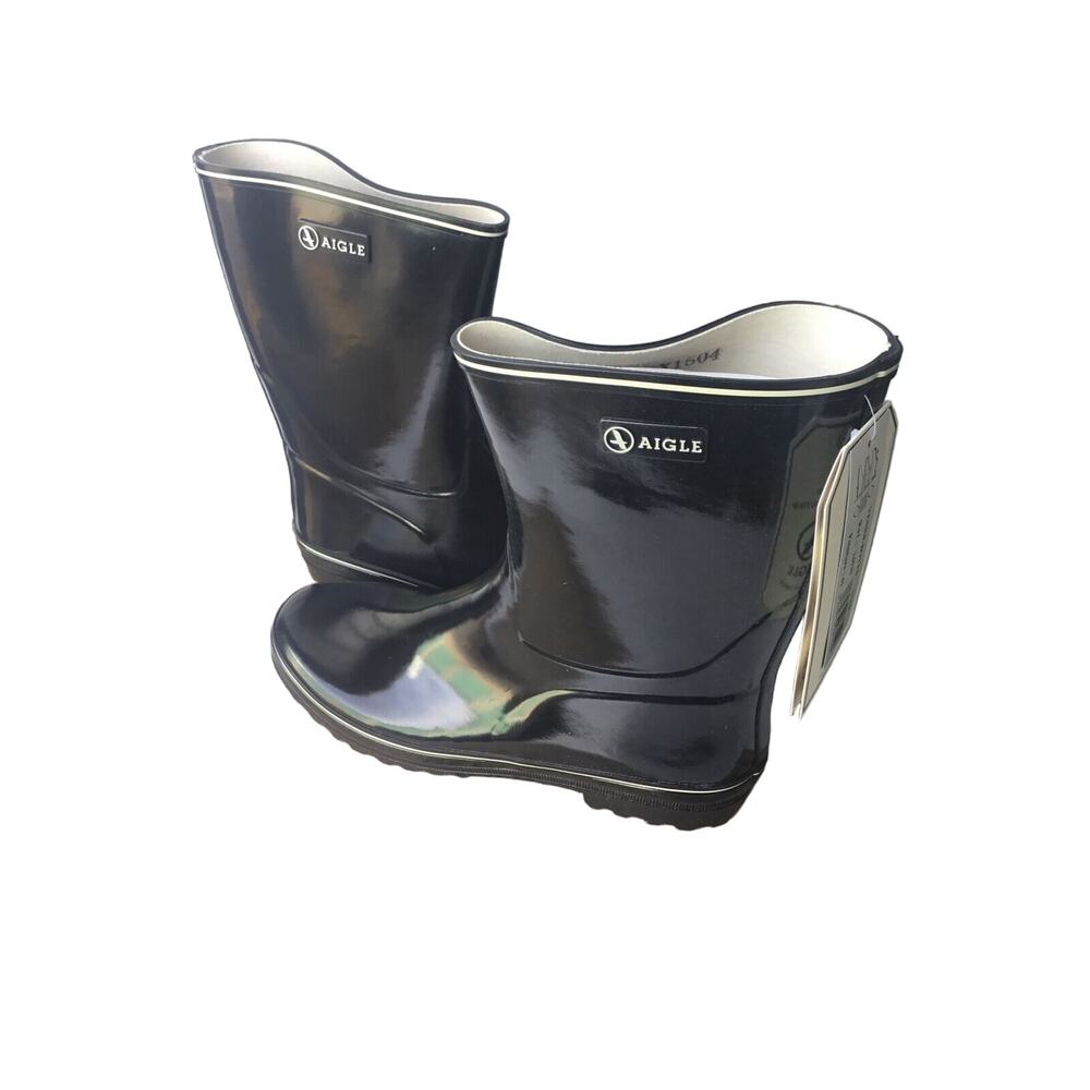 Aigle EUR Size 41 Women's Rain Boots Venise Bottil Black / Noir Size 9